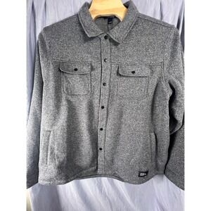 Eddie Bauer Mens XXL Sweater Fleece Shirt Jacket Heather Ebony EB006413 Grey New